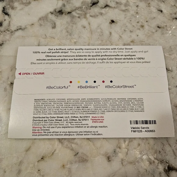 Color Street Neutral Nail Polish Strips-Retired Waikiki Sands - Picture 4 of 4